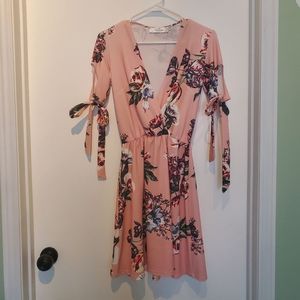 Pink Floral Mini Dress